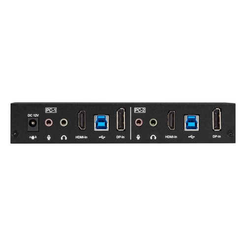Commutateur KVM DisplayPort 2 Ports 1.2 USB Type C USB 2.0 & Audio avec  Câbles